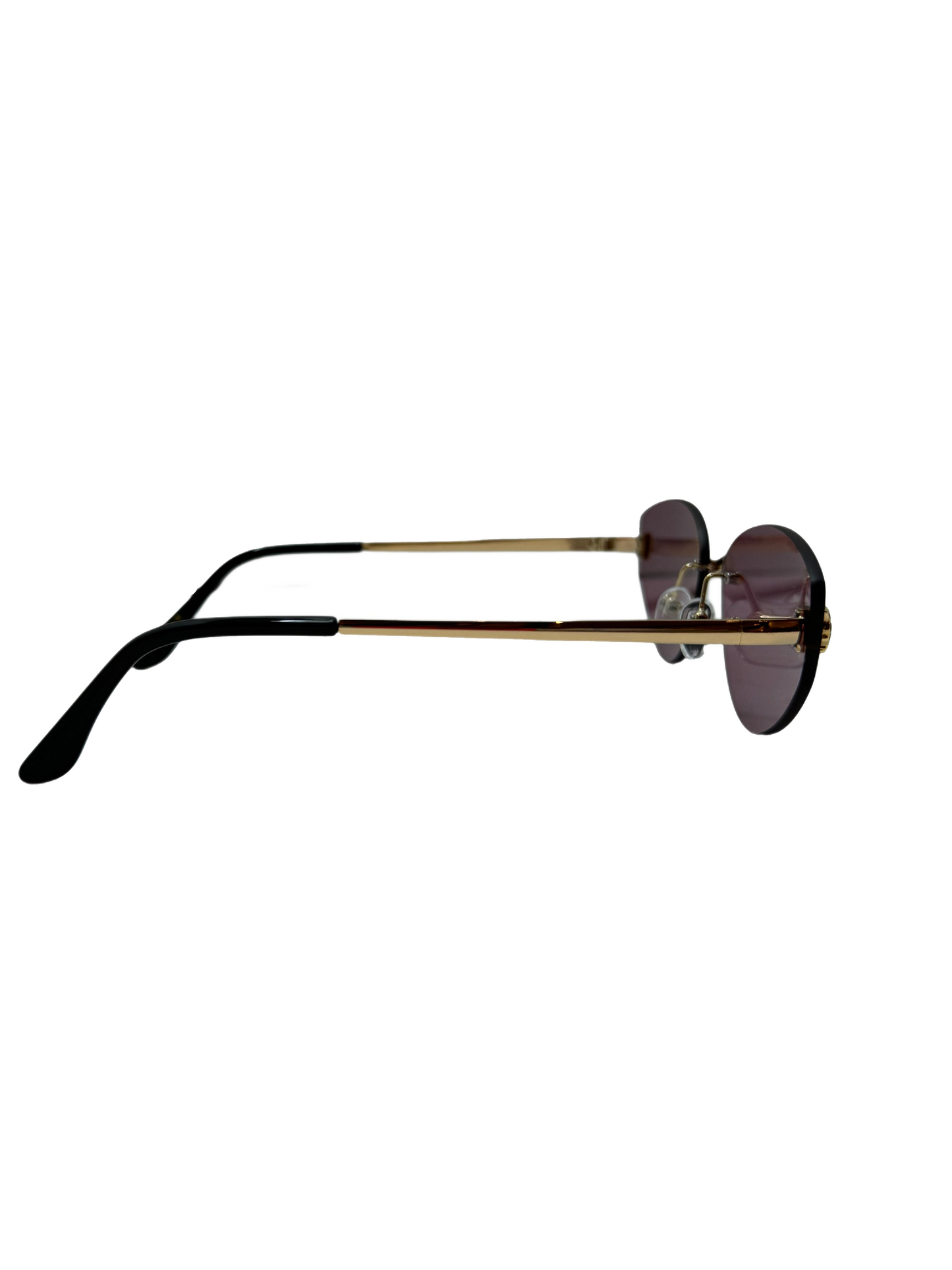 Gold Aviator Sunglasses with Gradient Brown Lenses