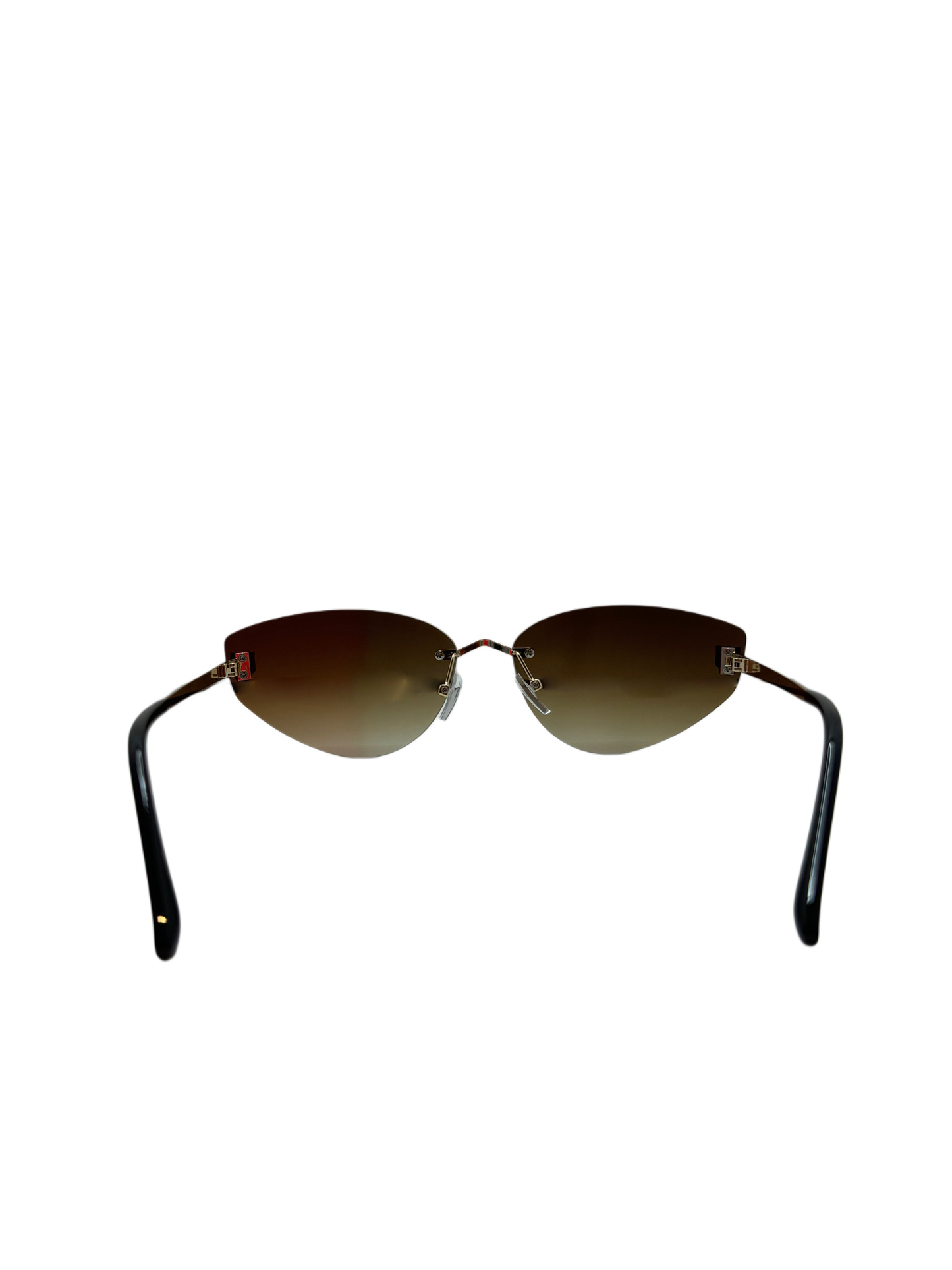 Gold Aviator Sunglasses with Gradient Brown Lenses